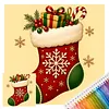 Christmas Needlepoint Kit 14CT Stamped Cross Stitch 30x30cm tapestrymarket
