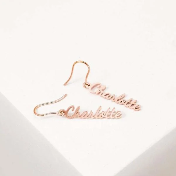 Personalized Name Drop Earrings Gifts for Her
