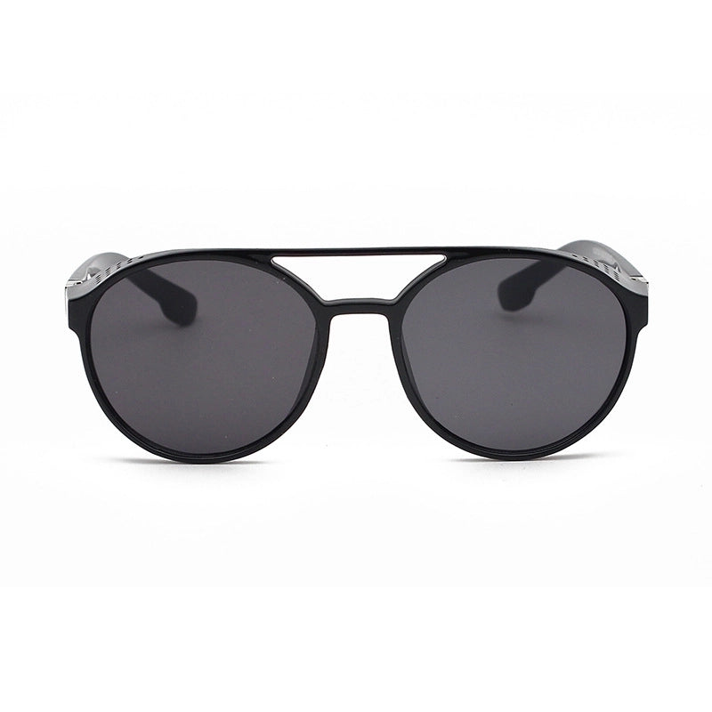 Minimalist Solid Color Pc Round Frame Full Frame Men’s Sunglasses
