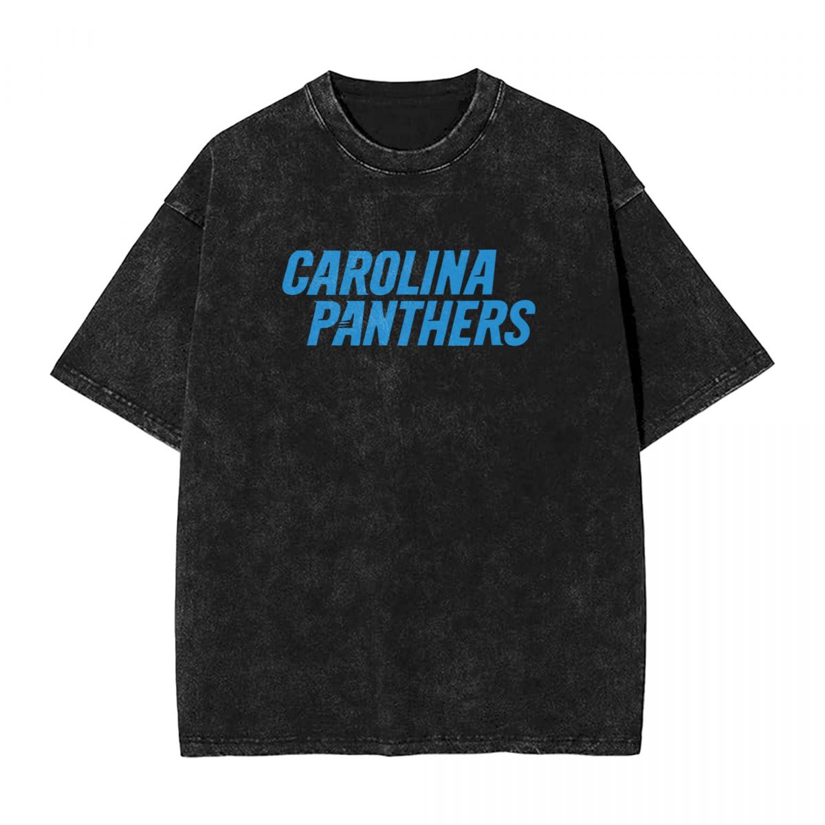 Carolina Panthers Wordmark Washed Oversized Vintage Men's T-Shirt
