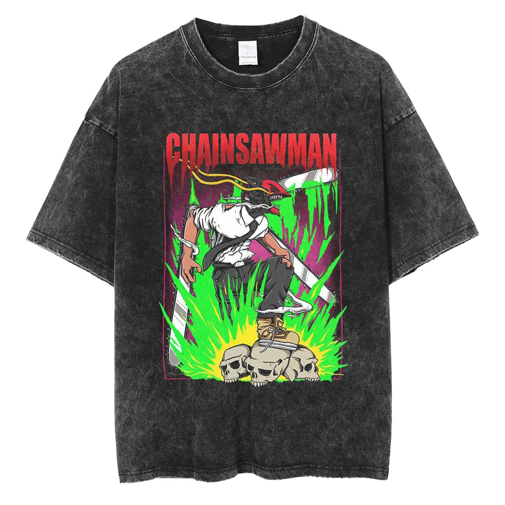 Chainsaw Man Fearless Fighter Vintage T-Shirt
