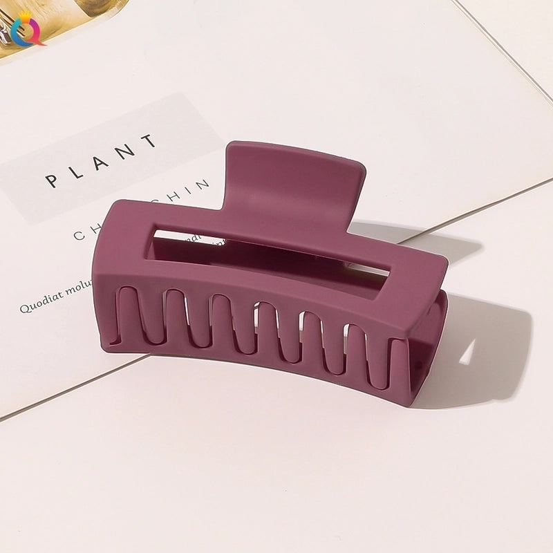 Minimalist Solid Color Plastic Hair Claws