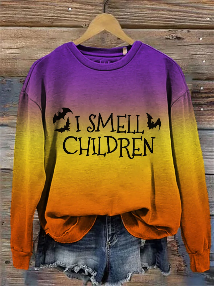 Wearshes I Smell Children Witch Gradient Washed Sweatshirt