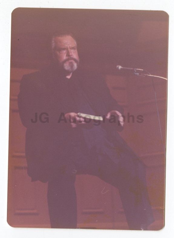 Orson Welles - Vintage Candid Photo Poster painting by Peter Warrack - Previously Unpublished