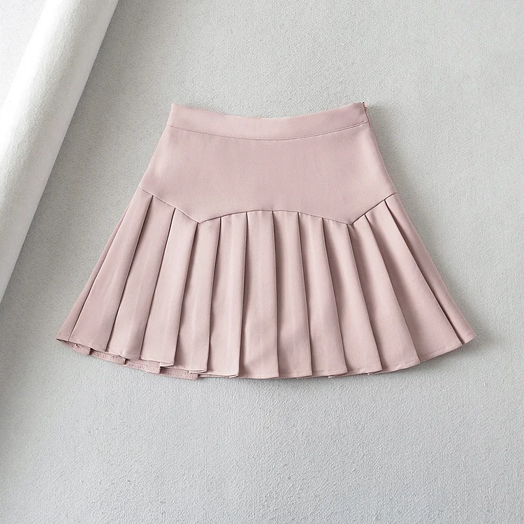 Peru Pleated High Rise Mini Skirt QueenFunky