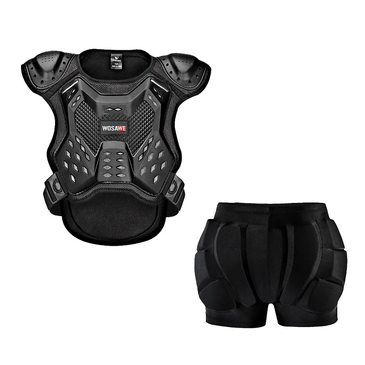 Kids Ski Skate Riding Protective Gear Set Hip&Chest Protection 