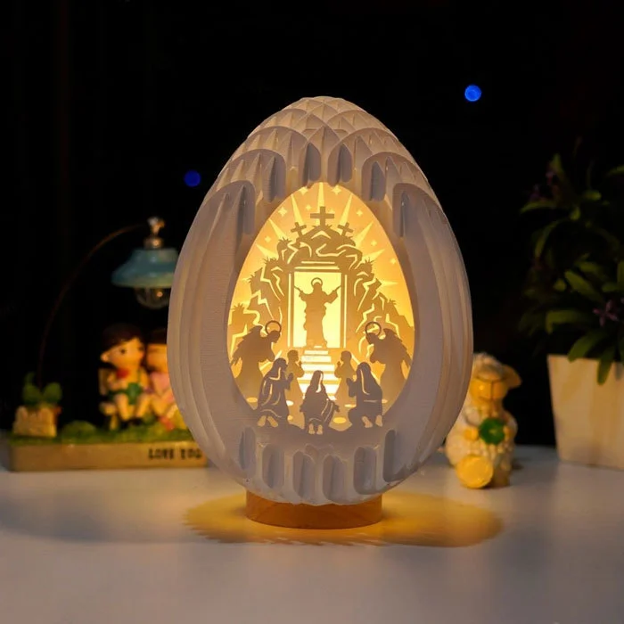 Jesus 3D Paper Desk Lamp For Gift Home Decoration