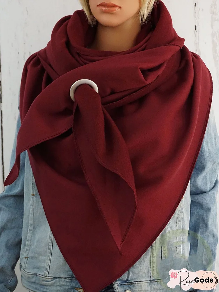 Cotton-Blend Flannel Casual Scarf