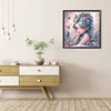 (40*40cm)Butterfly Girl - Round Partial AB Drill Diamond Painting
