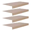 [US Local Warehouse] Set of 4 Wire Shelf Cover 0.32in Thick Removable Wire Rack Covers Easy To Clean and Install PVC Pantry Shelf Cover for Kitchen Pantrys Bathroom Office Shelving (43x20x3in)