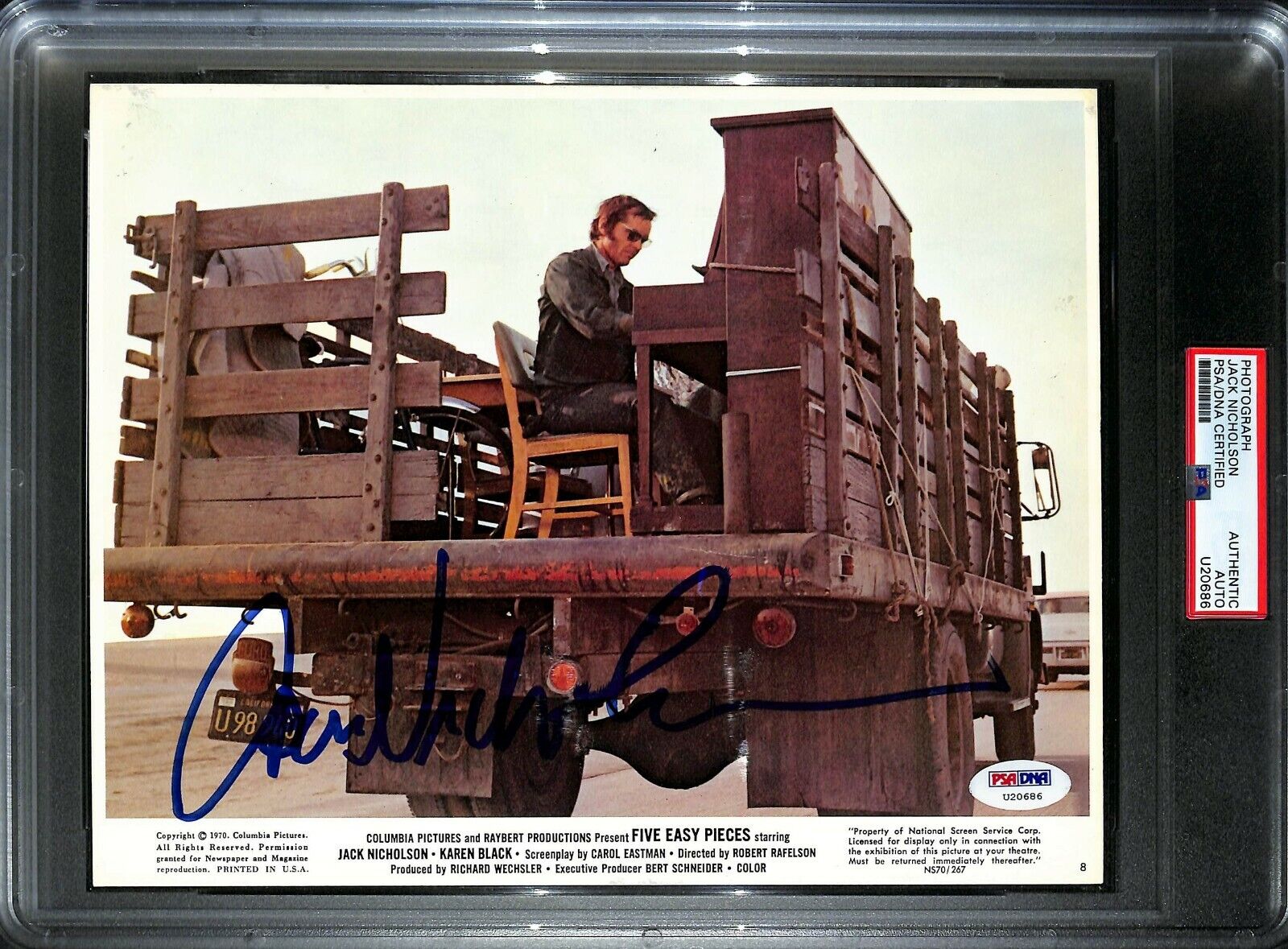 JACK NICHOLSON Signed Autographed FIVE EASY PIECES