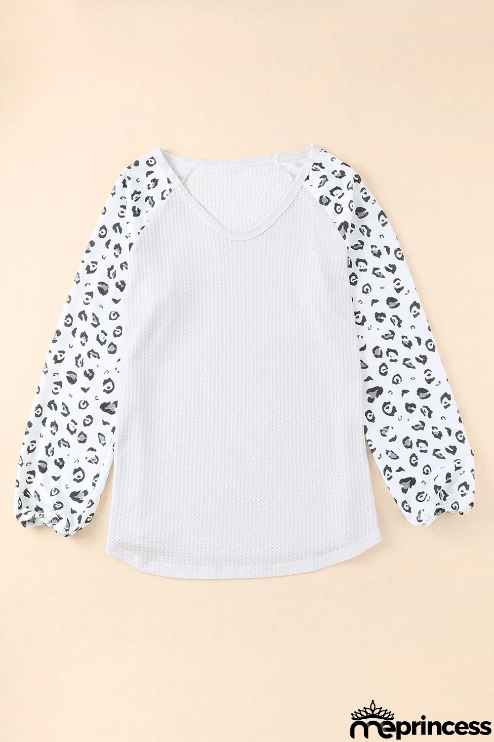 Leopard Print Thermal Long Sleeve Top