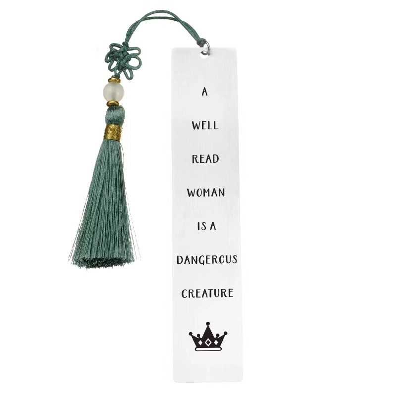 Fashion Creative Metal Stainless Steel Lettering Bookmark