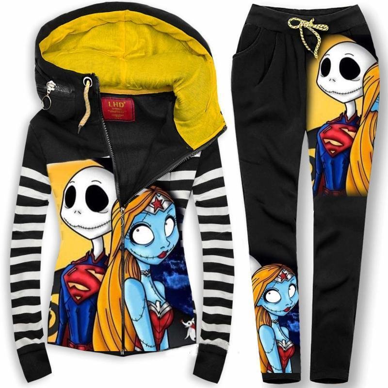 Punk Casual Hooded Pants Set