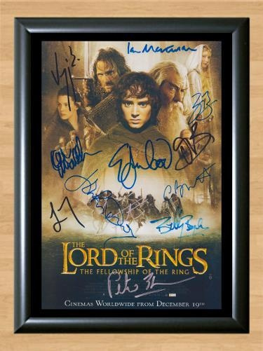 Lord of the Rings Fellowship of the Ring Cast Signed Autographed Photo Poster painting Poster Print Memorabilia A4 Size