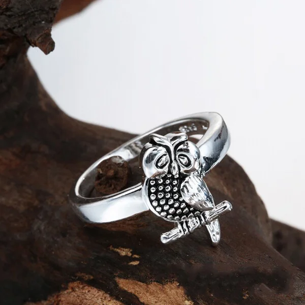 Sterling Silver Owl Ring