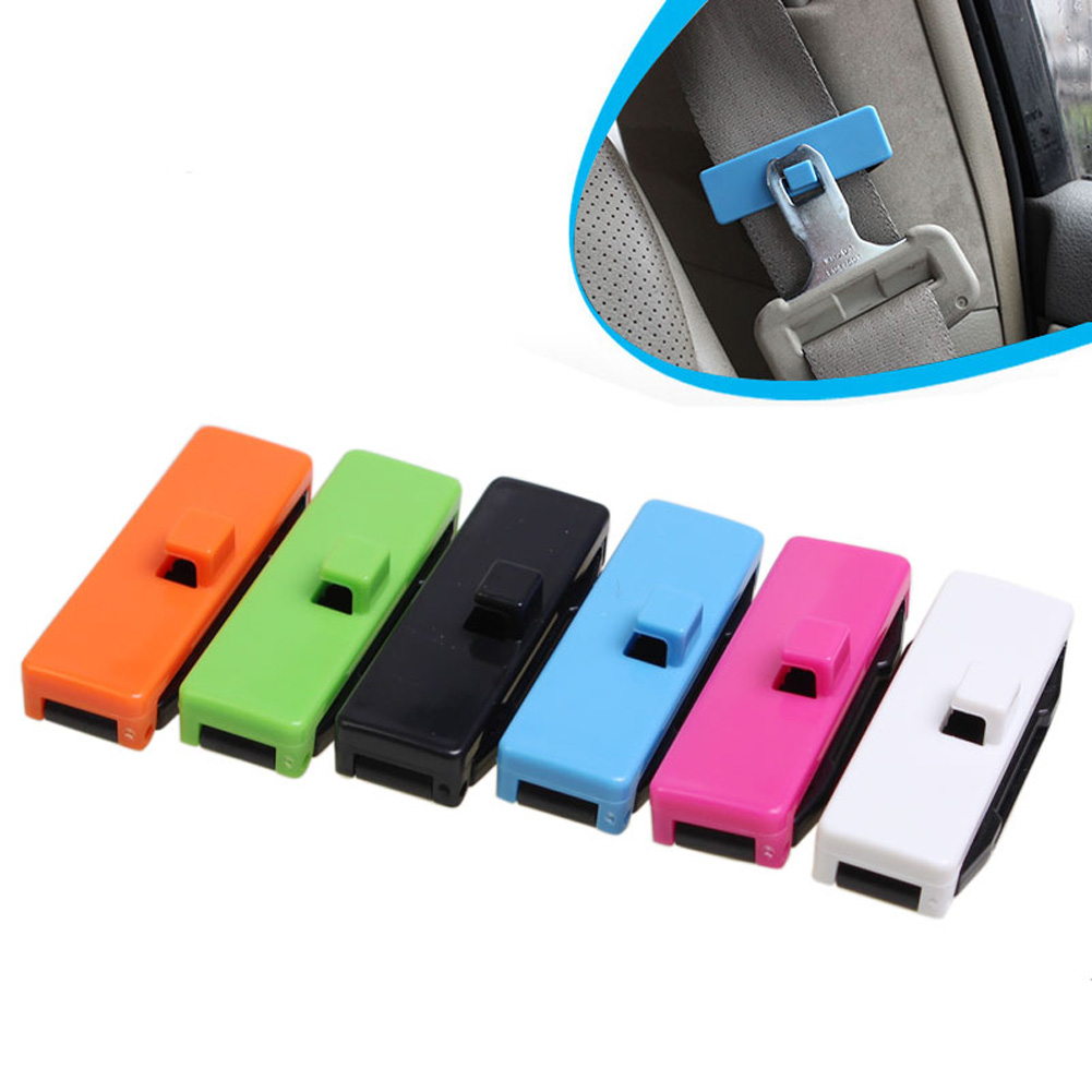 

Stylish Seat Belt Buckle Adjusting Clip Tension Adjuster for Car Pack of 2, Black, 501 Original