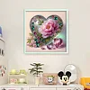 (US Local)Heart Peony -11CT Stamped Cross Stitch Kit(40x40cm)