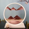 Round quicksand painting living room hourglass glass decoration landscape painting office creative decoration