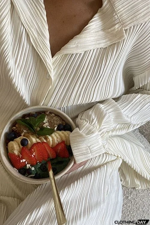 Pleated Oversized Shirt and Trouser Set