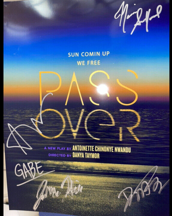 Pass Over Director + Playwright + Cast signed broadway poster Photo Poster painting No Playbill