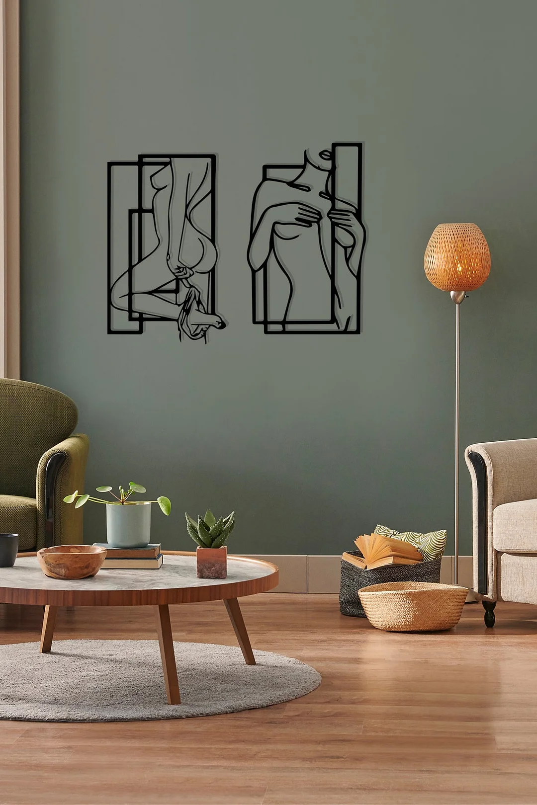 Woman Metal Wall Art, Metal Line Art Set, Bedroom Get Naked Decor, Above Bed Wall Art, Bathroom Wall Decor, Body Positive Decor Set Of 2