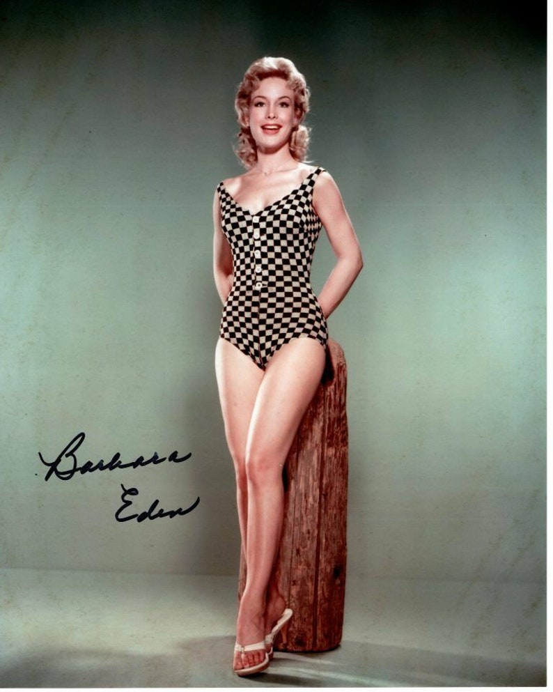 Barbara eden signed autographed bathing suit 8x10 Photo Poster painting