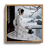 Snow Garden Kimono Lady Special Shaped 5D DIY Partial Drill Diamond Painting Kits for Adults Beginners Home Decor Diamonds Dots Gem Art Kits Diamond Art Kit 11.81 X11.81inch