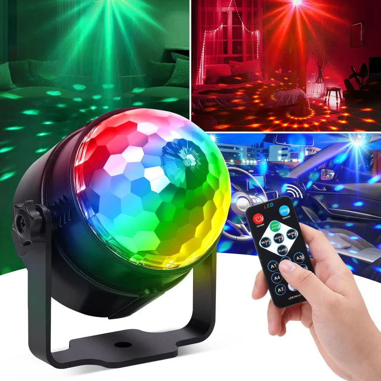 🛒New XYZ Axis Rotating 3W RGB Laser Moving Party Stage Lighting For Dj Club Room Dance Disco DMX Music Control Xmas Lights Lamp