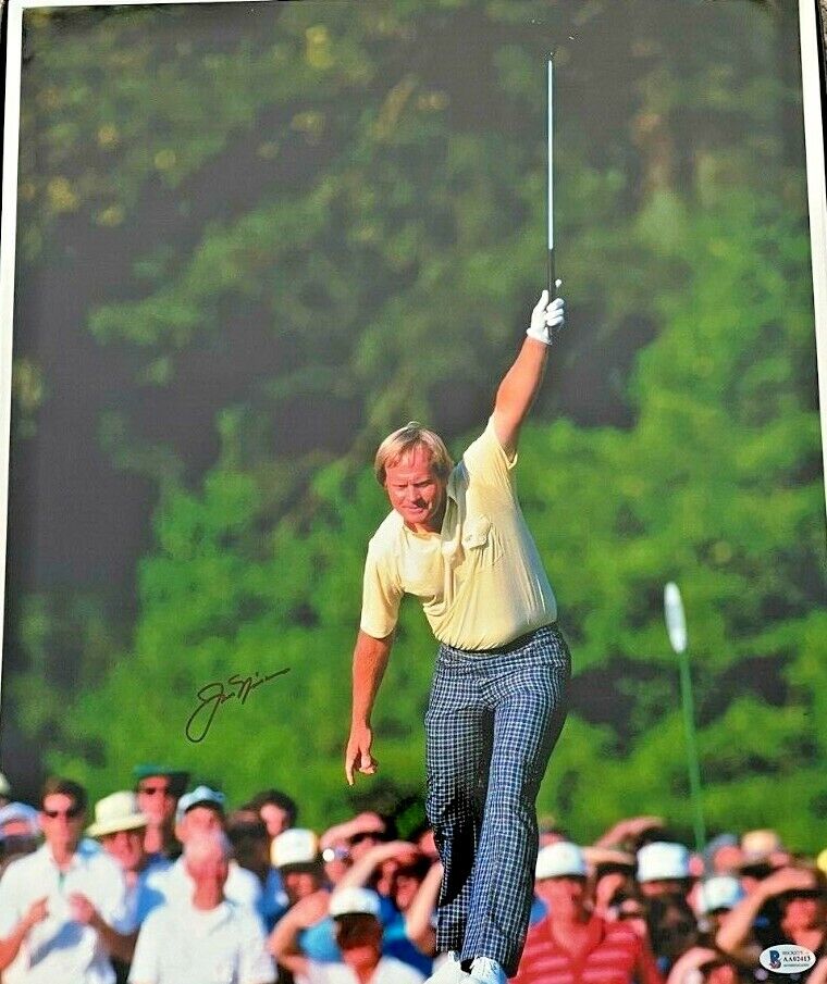 JACK NICKLAUS SIGNED 1986 MASTERS 16X20 Photo Poster painting BECKETT CERTIFIED BAS