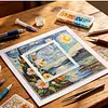 2Pcs Diamond Art Square Auxiliary Frame 3D Printing Diamond Art Desk Positioning Frame Lightweight for Boys Girls Adults Students Home Office Leisure (Cream White small)