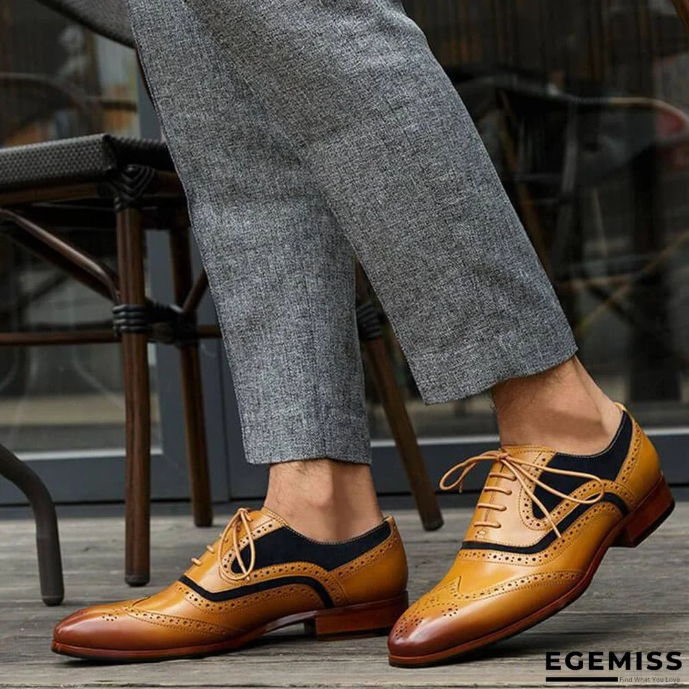 Men's Business Brogue Leather Shoes | EGEMISS