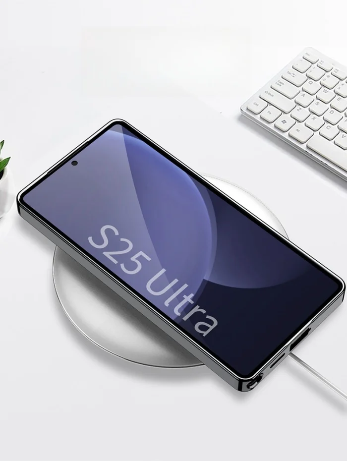 Samsung Electroplated Leather Wood Grain Men's Mobile Phone Case