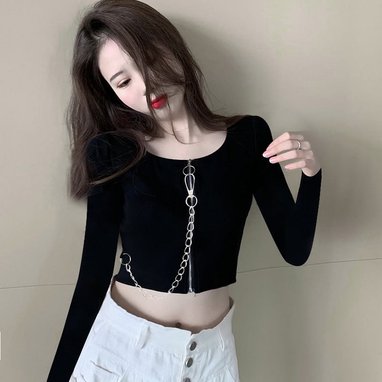 Chained High Waist Top