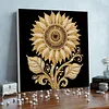 DIY Pearl Painting Sunflower for Home Wall Decor with Frame(30x30cm)