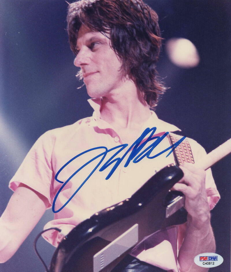 JEFF BECK SIGNED AUTOGRAPH 8X10 Photo Poster painting - THE YARDBIRDS GUITAR LEGEND, RARE W/ PSA