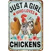 Just A Girl Who Loves Chickens - Metal Tin Signs(8*12Inch/12*16Inch) - Animal