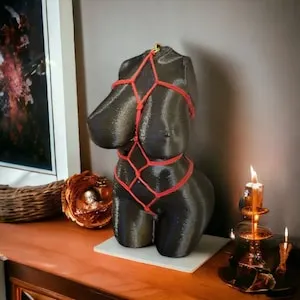 pornhint Pornhint Female Shibari Torso Bondage Woman, Body Art, Sculpture, Nude Female, Fetish, Women, Statue, Erotic, Naked Woman, bdsm