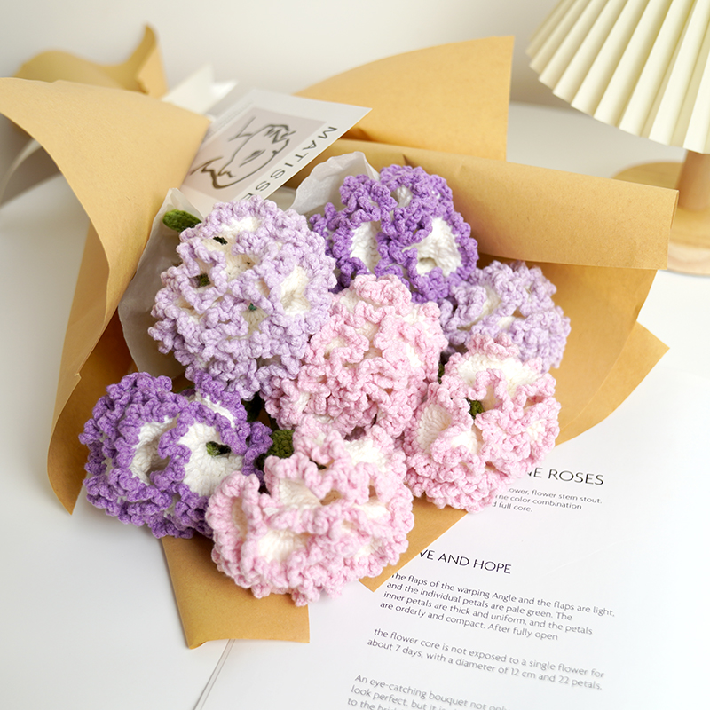 DIY Crochet Carnation Kit - Handcrafted Flower Gift Set