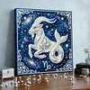 Framed Capricorn - Pearls Painting Kit DIY Diamond Painting Pearl Dot Crafts 25*25CM