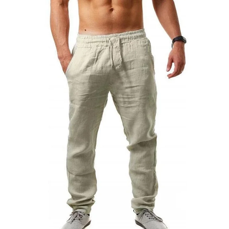 BrosWear Pure Color Comfortable Casual Pants