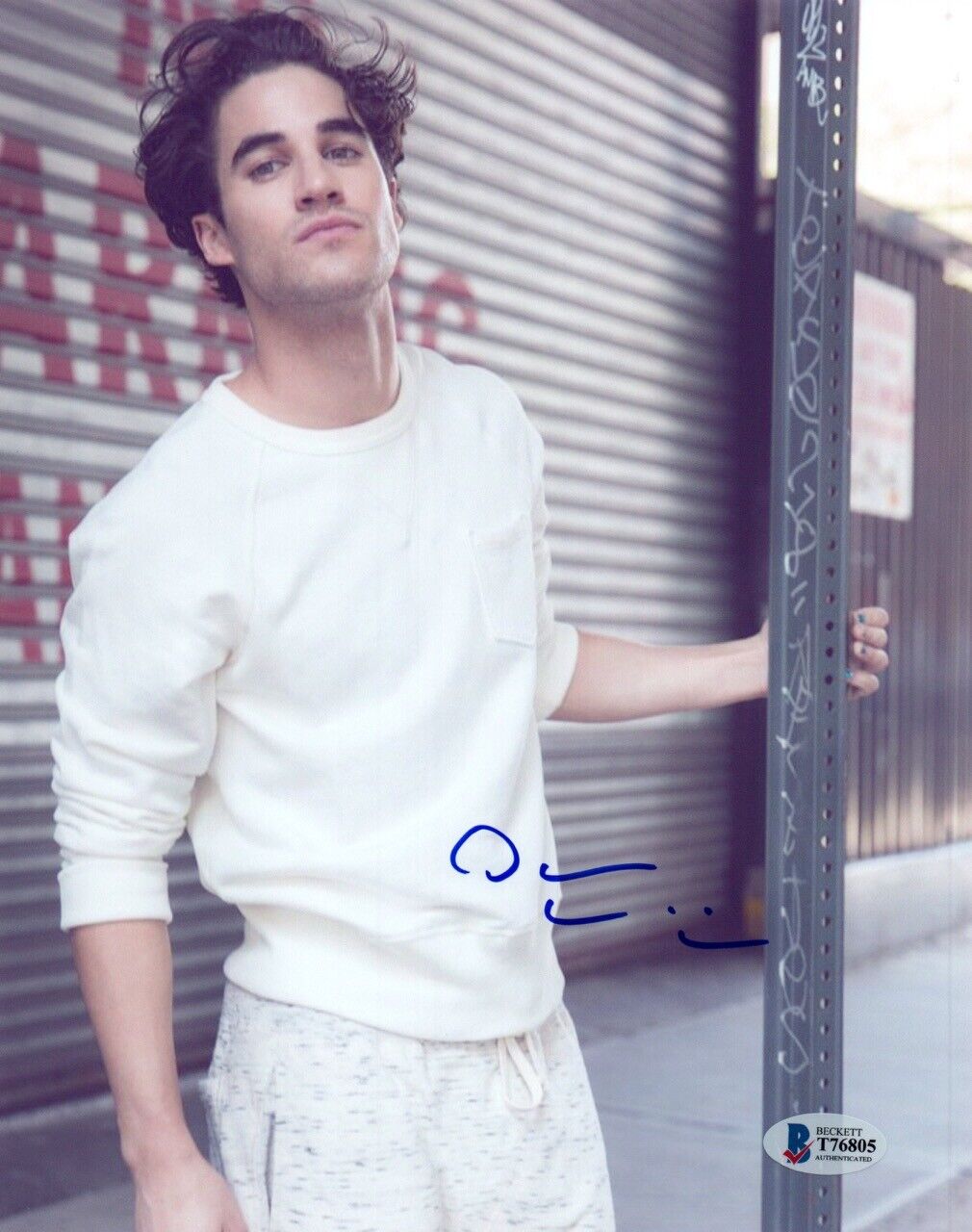 Darren Criss Signed Autograph 8x10 Photo Poster painting Hollywood Glee Actor Beckett BAS COA