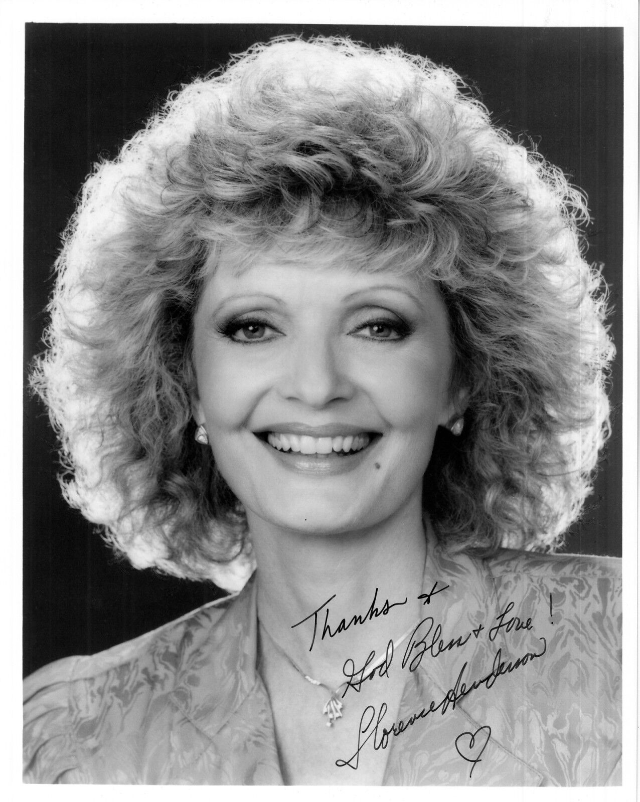 FLORENCE HENDERSON hand-signed BRADY BUNCH 8x10 uacc rd coa BEAUTIFUL PORTRAIT