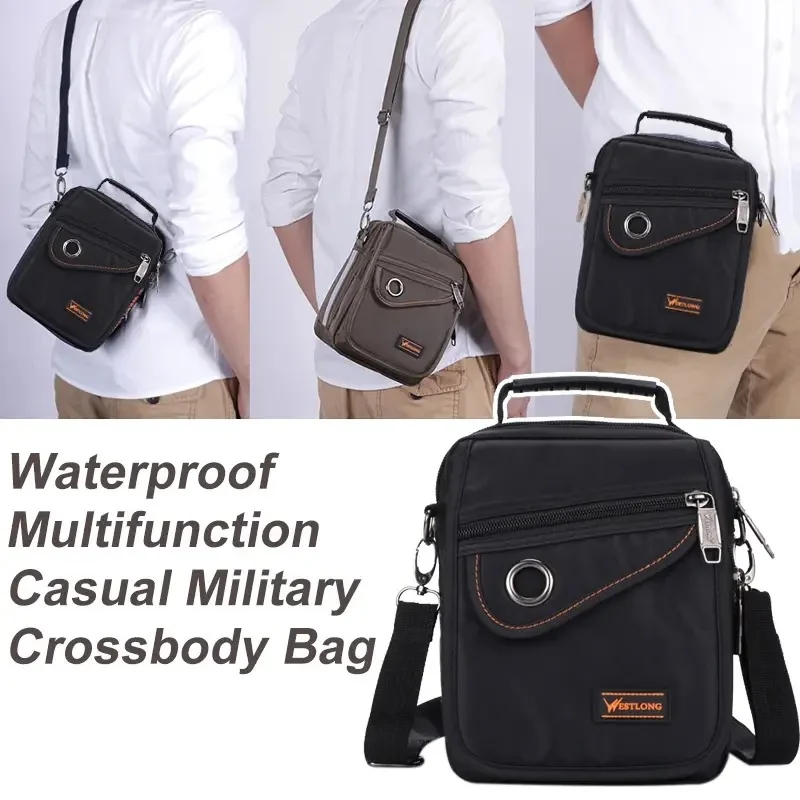Waterproof Multifunction Casual Military Crossbody Bag、、sdecorshop