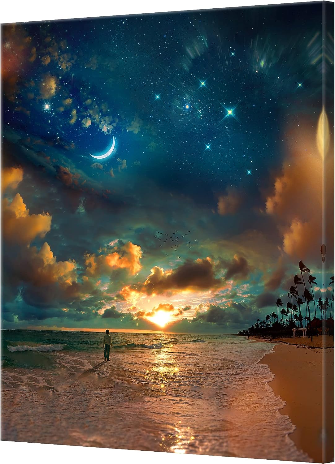 Illest View Beach by Starlight Premium Canvas Art (11x14) 11x14&#034;