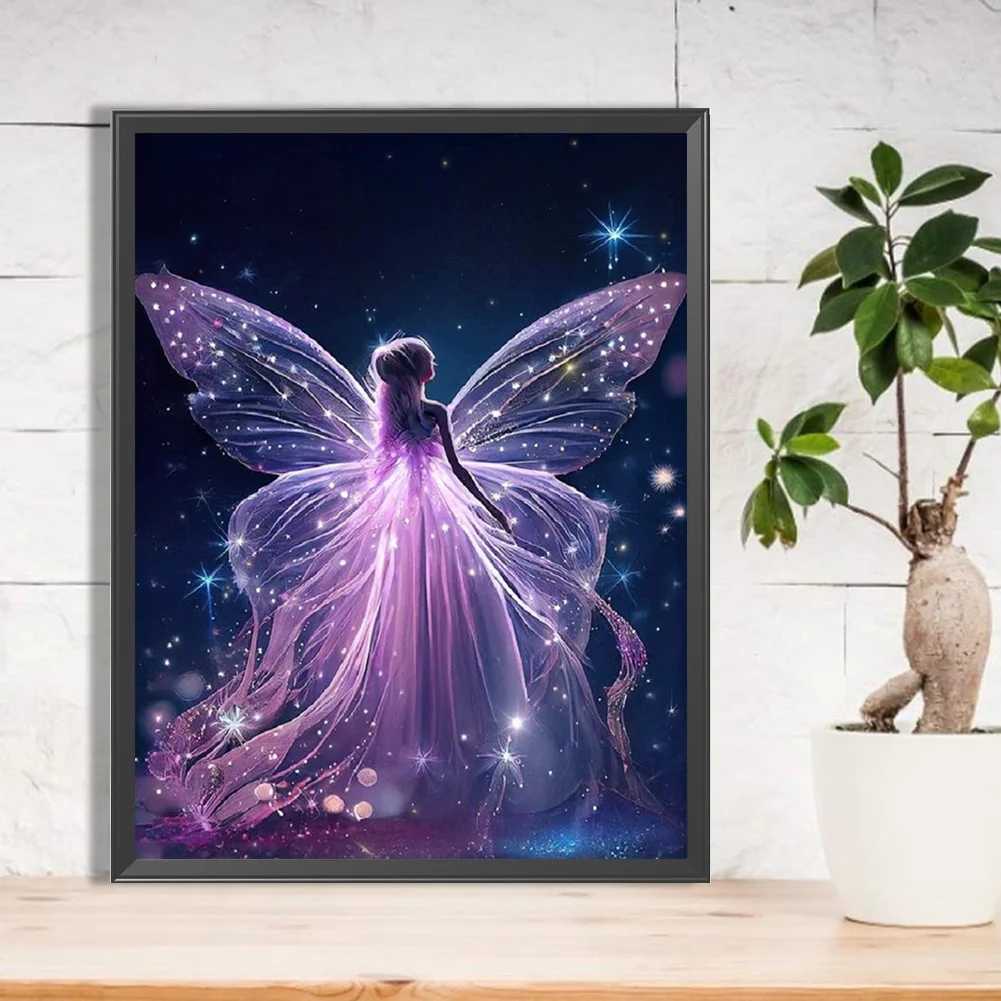 Diamond Painting - Full Round Drill - Butterfly Fairy(30*40cm)