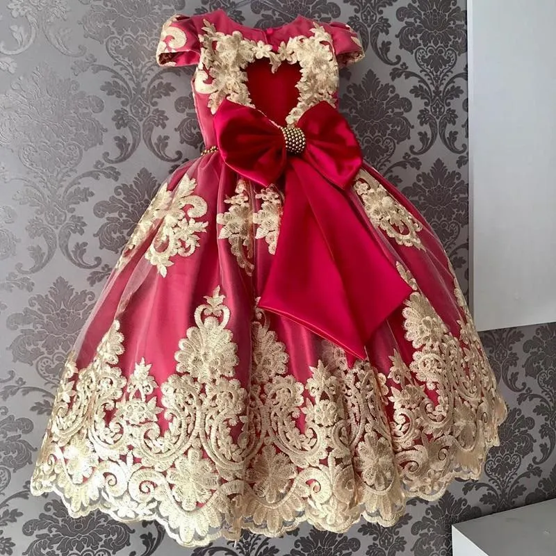 4-10 Yrs Baby Girls Dress Elegant Princess Dress New Year Party Gowns Kids Dresses For Girls  Wedding Dress Children Formal Wear 1103-1