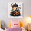 (Stamped/Counted) Halloween Glass Bottle Scene-11CT Cross Stitch 45*45cm/17.72*17.72in