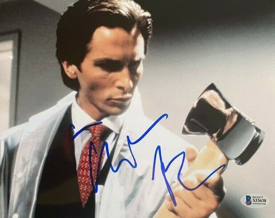 Christian Bale signed autographed 8x10 Photo Poster painting American Psycho Beckett COA