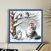Winter Cat And Bird-11CT Stamped Cross Stitch 40*40cm/15.75*15.75in tapestrymarket